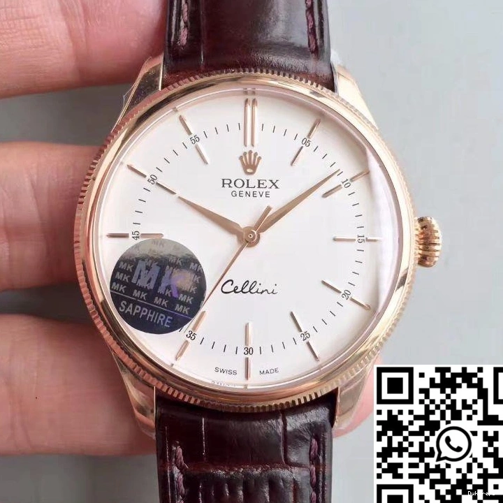 Factory White Rolex Dial MKS 50505 V4 Cellini 0215